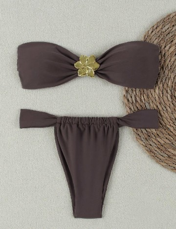 Costum de baie SHEIN, maro