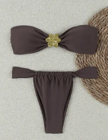 Costum de baie SHEIN, maro