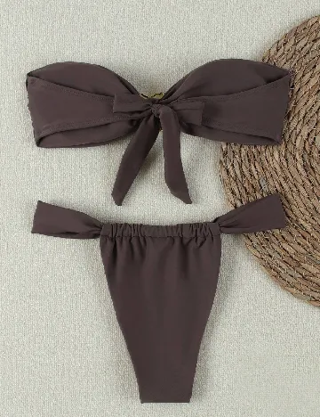 Costum de baie SHEIN, maro