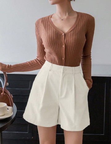 Pantaloni scurti SHEIN, crem