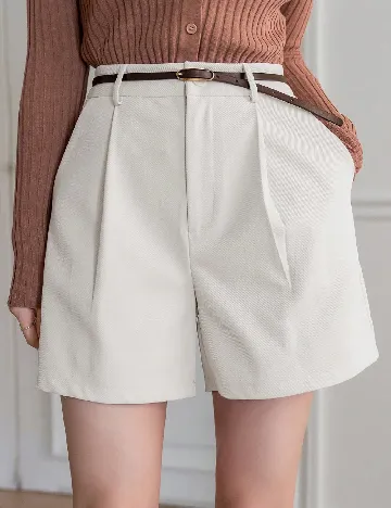 Pantaloni scurti SHEIN, crem