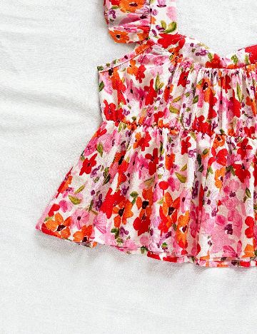 Top SHEIN, floral print