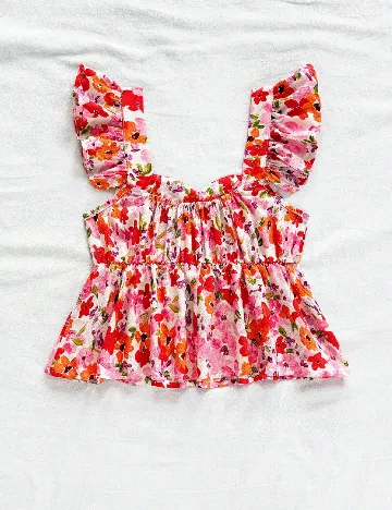 Top SHEIN, floral print