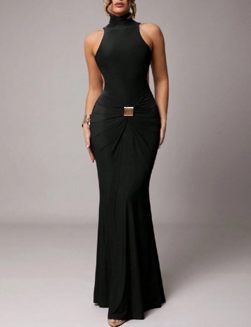 Rochie lunga Silquee, negru