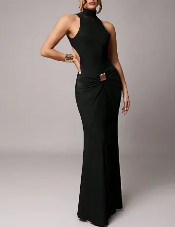Rochie lunga Silquee, negru