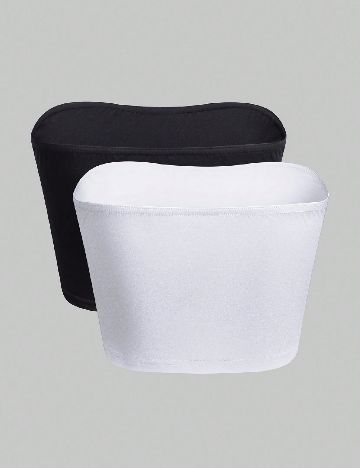 Set topuri 2 bucati SHEIN, negru/alb