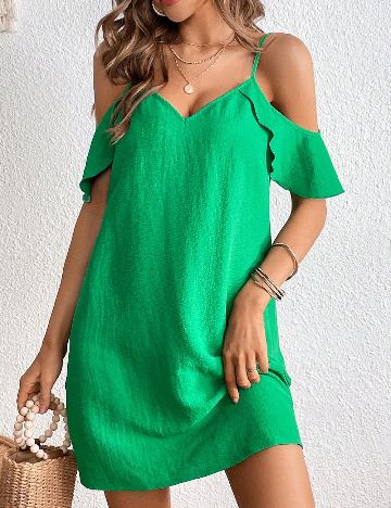 Rochie scurta SHEIN, verde