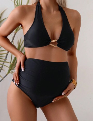 Costum de baie SHEIN Maternity, negru