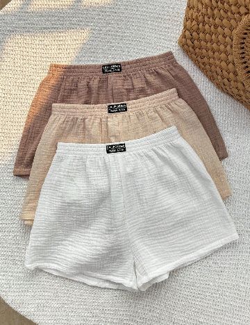 Set Pantaloni scurti 3 perechi Shein Kids, mix culori