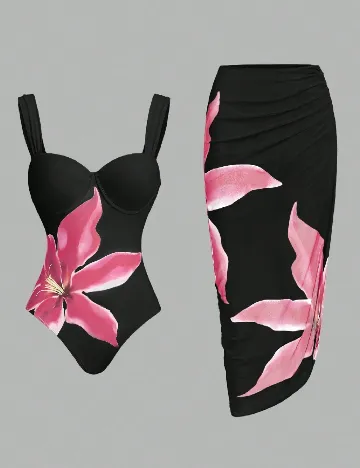 Costum de baie SHEIN, negru