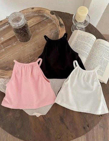 Set topuri 3 bucati Shein Kids, mix culori