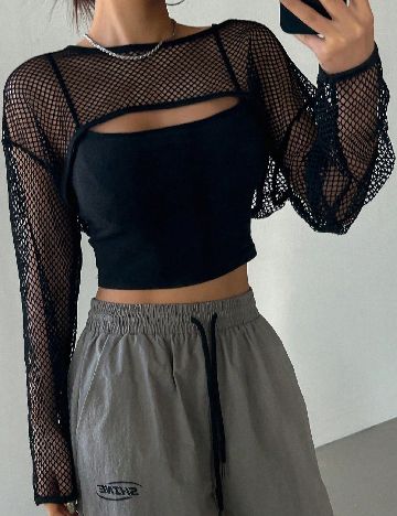 Top SHEIN, negru