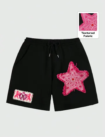 Pantaloni scurti Romwe, negru