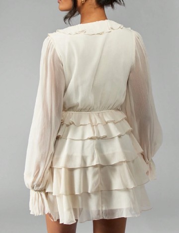 Rochie scurta MOTF, ecru
