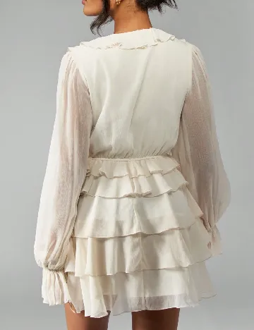 Rochie scurta MOTF, ecru
