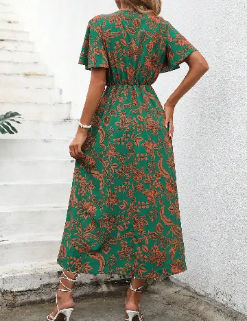 Rochie medie SHEIN, verde/portocaliu