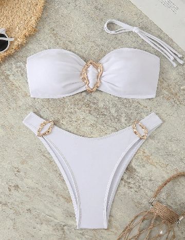 Costum de baie SHEIN, alb