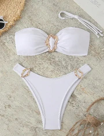 Costum de baie SHEIN, alb