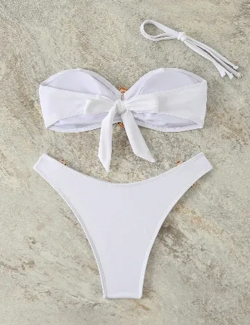 Costum de baie SHEIN, alb