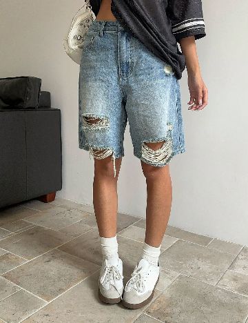 Pantaloni scurti SHEIN, albastru