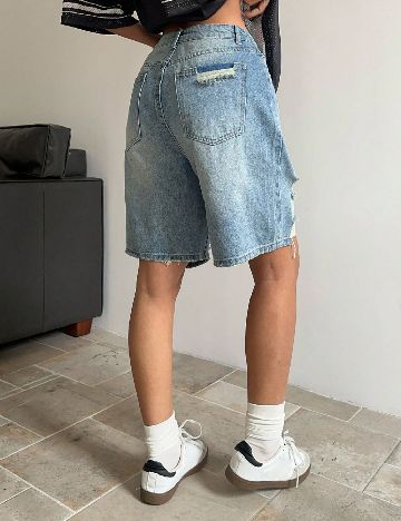 Pantaloni scurti SHEIN, albastru