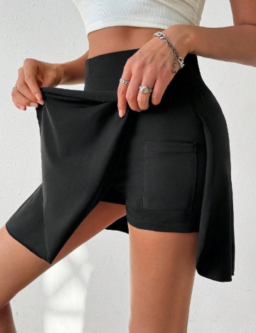Fusta pantalon SHEIN, negru