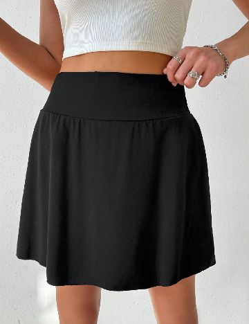 Fusta pantalon SHEIN, negru