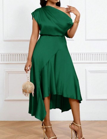 Rochie medie SHEIN CURVE, verde