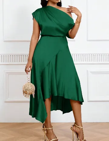 Rochie medie SHEIN CURVE, verde