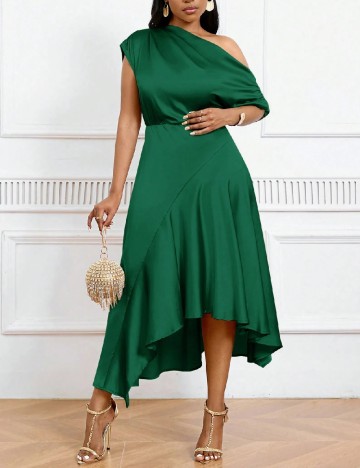 Rochie medie SHEIN CURVE, verde
