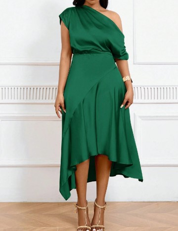 Rochie medie SHEIN CURVE, verde