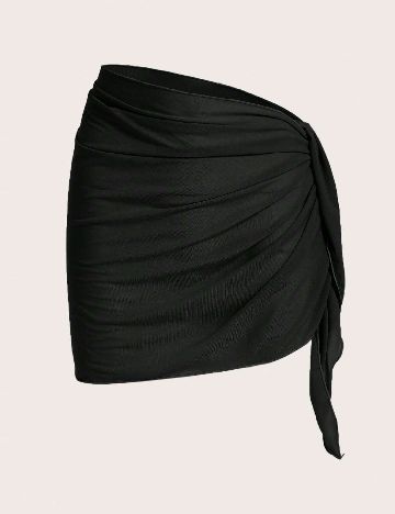 Fusta de plaja SHEIN, negru