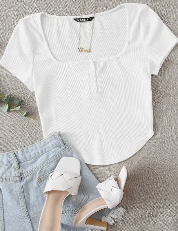 Tricou SHEIN, alb