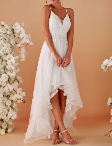 Rochie lunga Ever-Pretty, alb