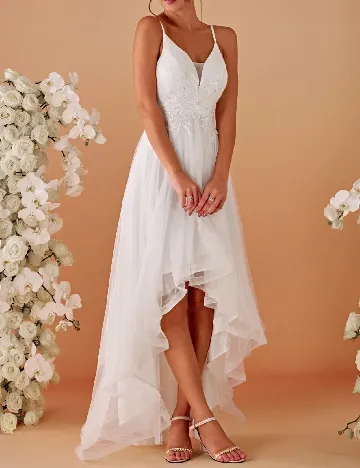 Rochie lunga Ever-Pretty, alb