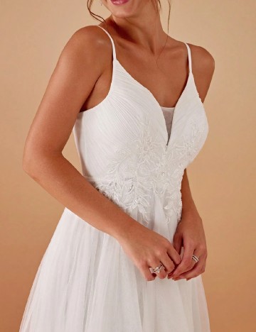 Rochie lunga Ever-Pretty, alb