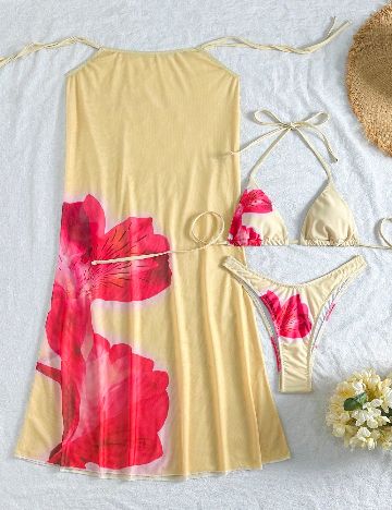 Costum de baie SHEIN, galben