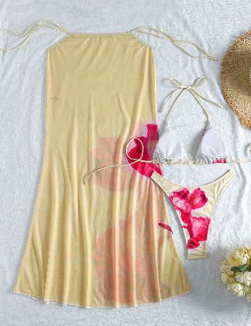 Costum de baie SHEIN, galben
