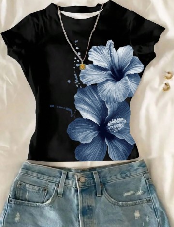Top Shein Kids, negru