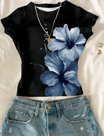 Top Shein Kids, negru