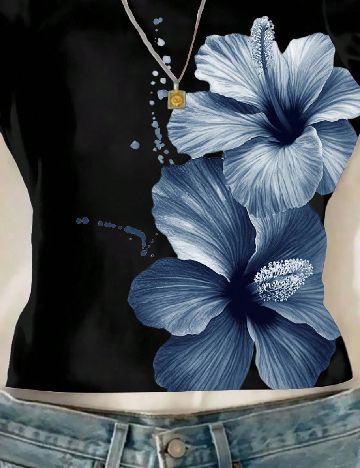 Top Shein Kids, negru