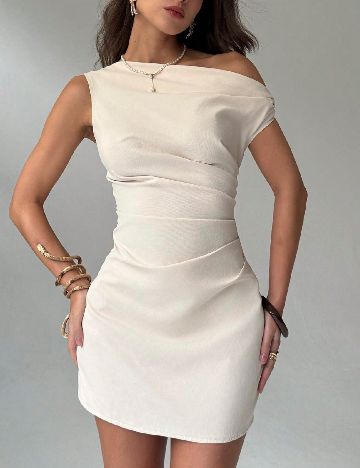 Rochie scurta SHEIN, crem