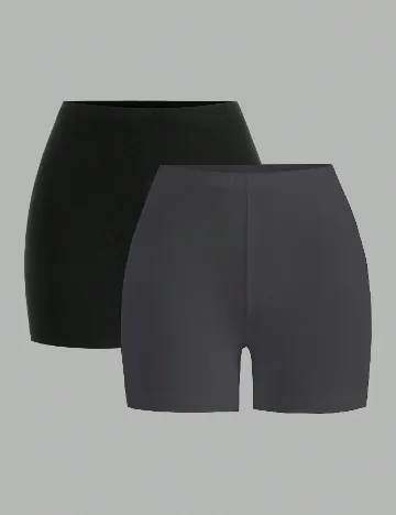 Set colanti 2 perechi SHEIN CURVE, negru/gri