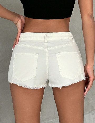 Pantaloni scurti SHEIN, alb