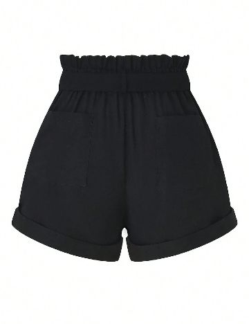 Pantaloni scurti SHEIN CURVE, negru