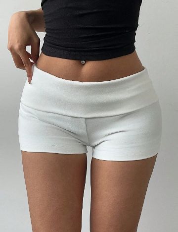 Pantaloni scurti SHEIN, alb