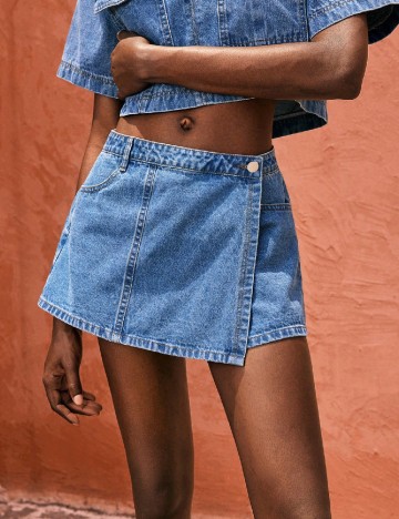 Fusta pantalon SHEIN, albastru