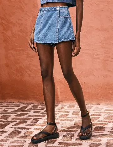 Fusta pantalon SHEIN, albastru