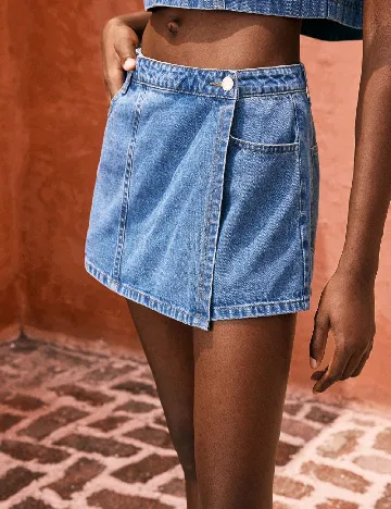 Fusta pantalon SHEIN, albastru