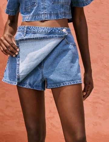 Fusta pantalon SHEIN, albastru